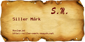 Siller Márk névjegykártya